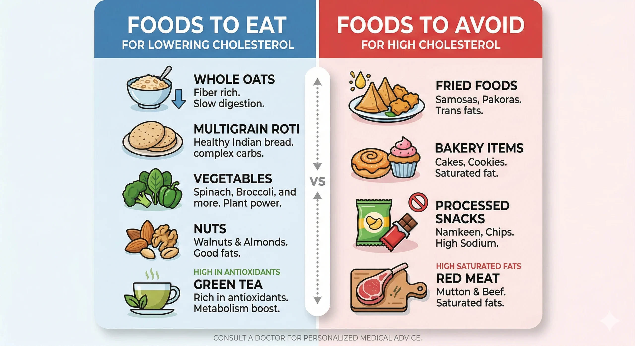 Foods to Eat vs Avoid for High Cholesterol