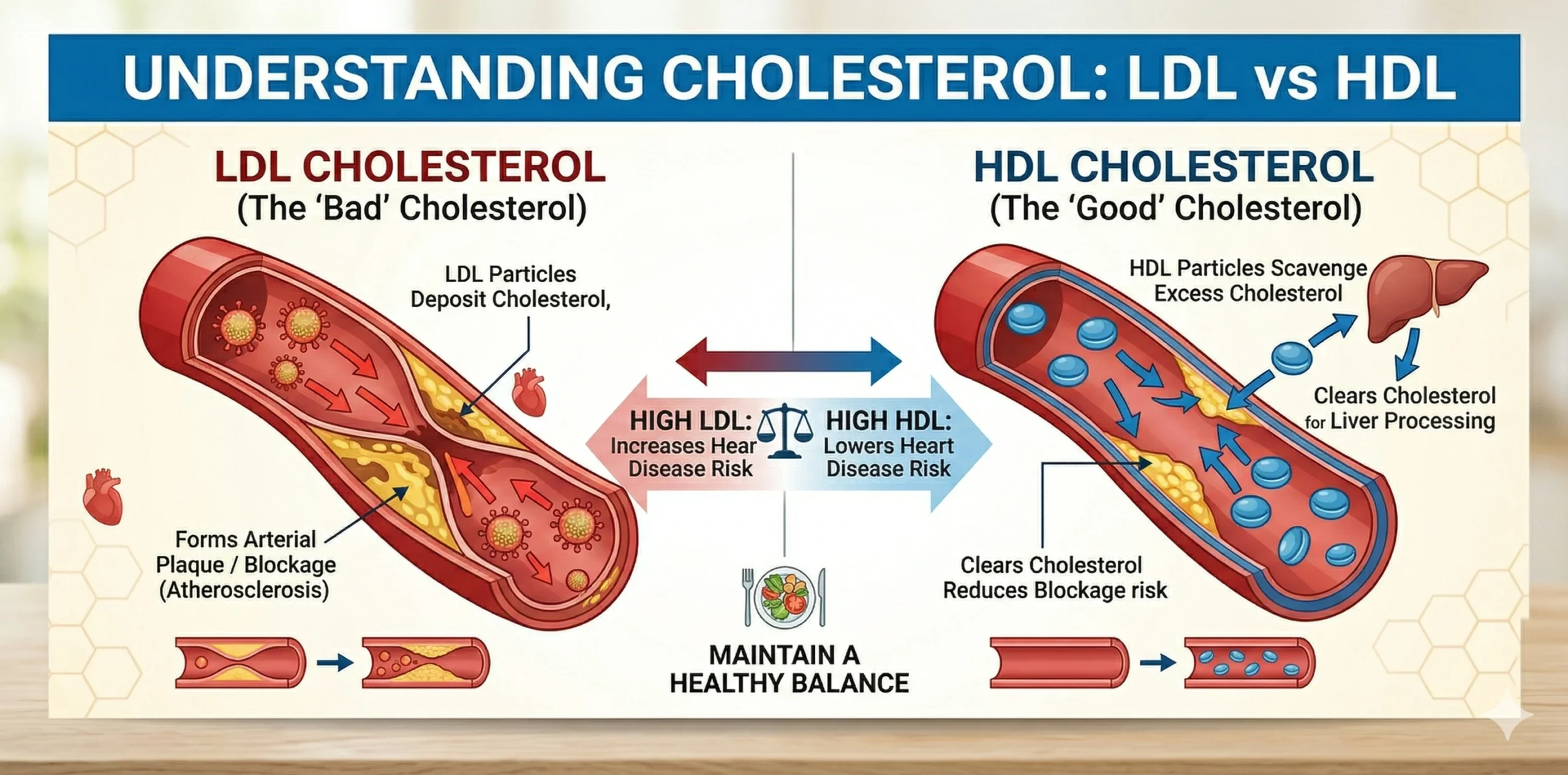 LDL vs HDL — Understanding Good and Bad Cholesterol
