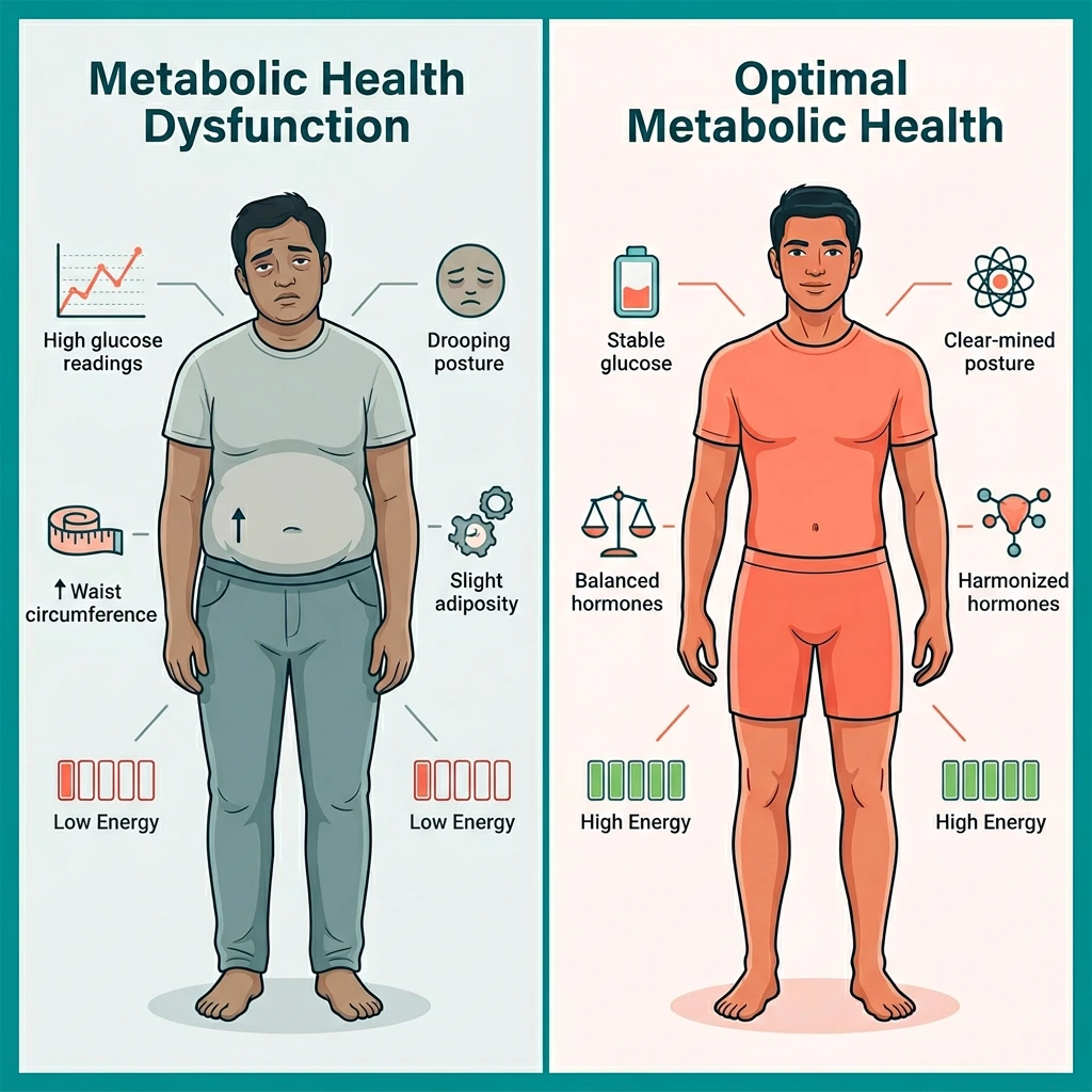 Signs and Symptoms of Poor Metabolic Health vs Optimal Function